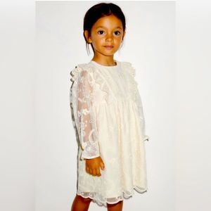 Embroidered tulle dress